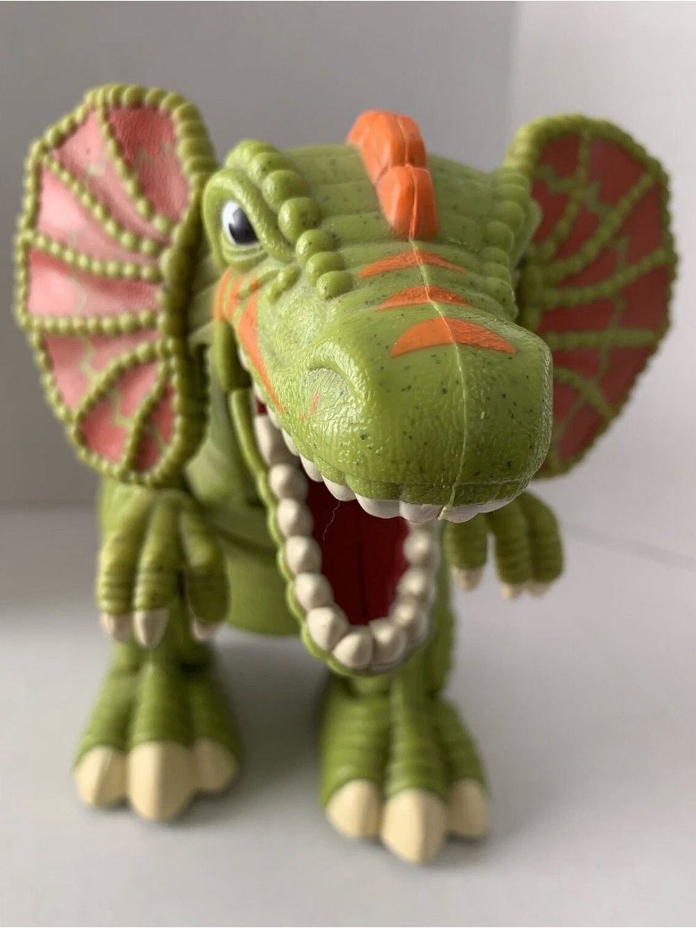 Fisher Price Imaginext Roaring Walking Toy Dilophosaurus Dinosaur Tested & Works
